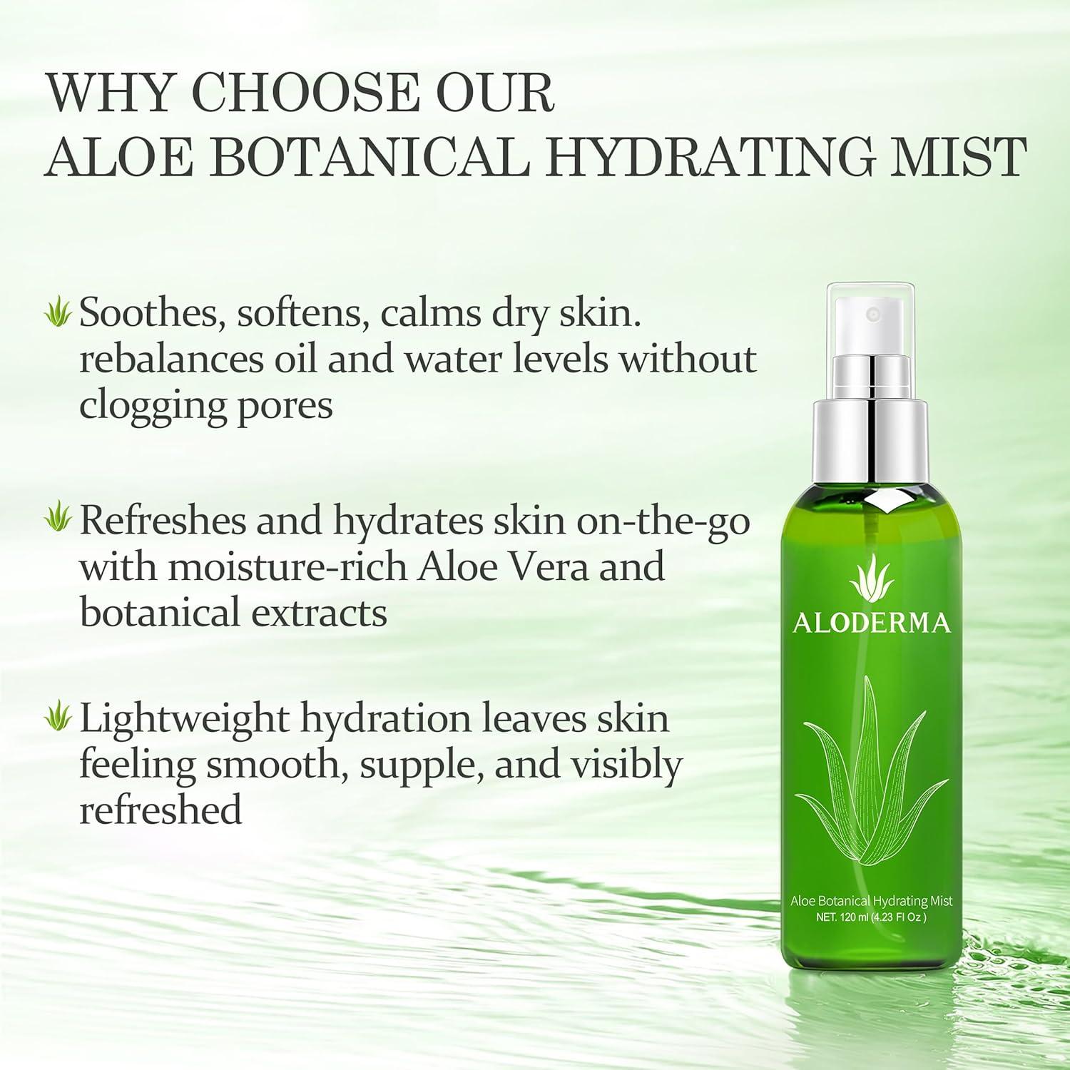image:imageAloderma Aloe Hydrating Set Botanical Hydrating Mist Aloe Vera Gel