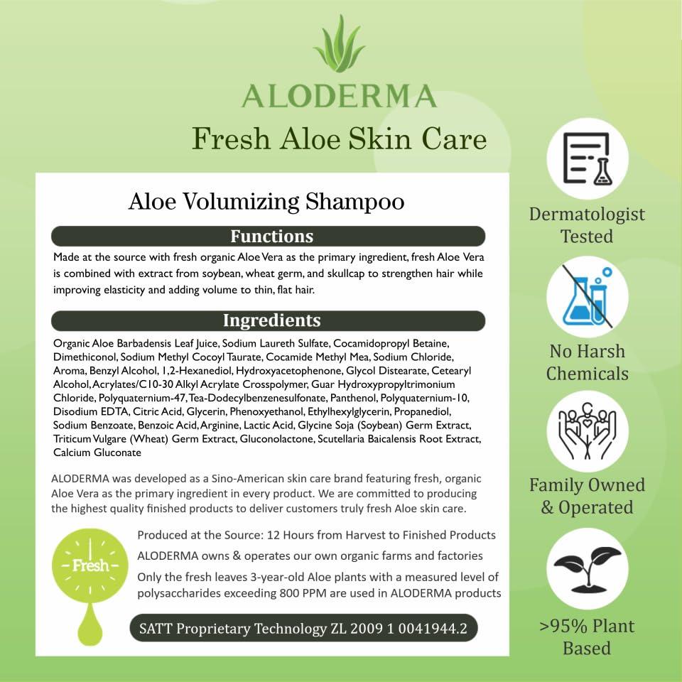 image:imageAloderma Aloe Nourishing Body Wash 16oz Fresh Organic Aloe Vera Based No Water Added For All Skin Types Moisturizing Shea Butter amp Allantoin for Naturally Soft Hydrated amp Nourished SkinShampoo Volumizing