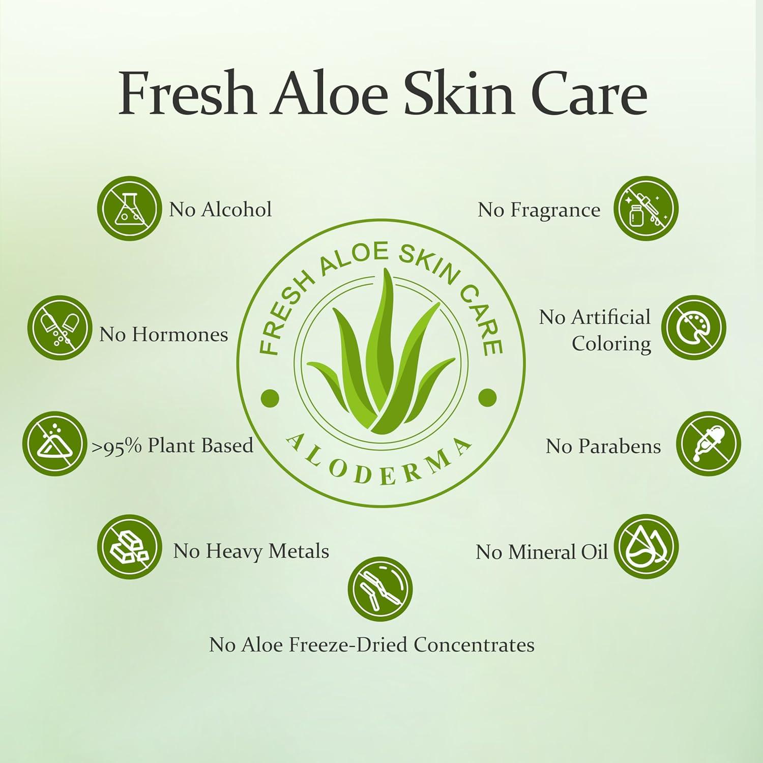 image:imageAloderma Fresh Aloe Vera Face Hydrator Made with 998 Organic Aloe Vera Within 12 Hours of Harvest No Thickeners Great for Acne Prone amp Sensitive Skin Repair Scalp amp Hair 240ml6