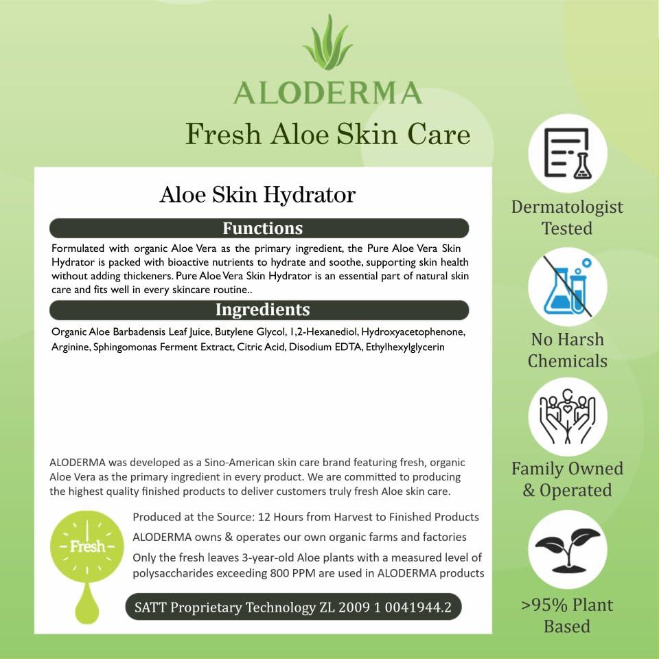 image:imageAloderma Fresh Aloe Vera Face Hydrator Made with 998 Organic Aloe Vera Within 12 Hours of Harvest No Thickeners Great for Acne Prone amp Sensitive Skin Repair Scalp amp Hair 240ml6