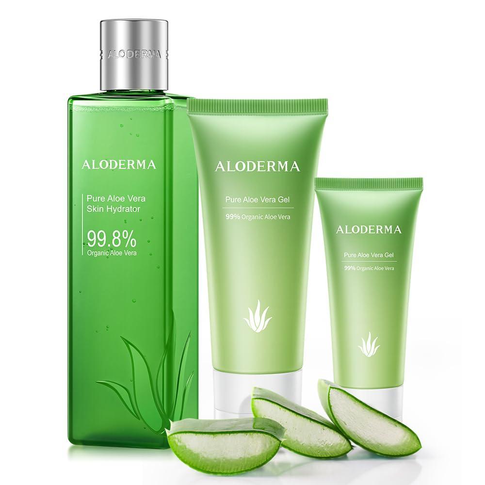 image:imageAll Purpose Aloe Vera Gel Set  3 Pieces  Skin Hydrator 114g Aloe Vera Gel amp 45g Aloe Vera Gel Travel Size