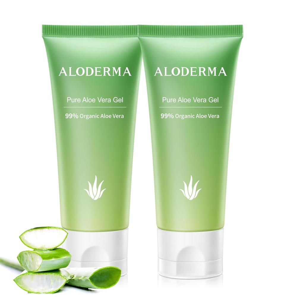 image:imageAloderma 99 Organic Aloe Vera Gel for Face Made within 12 Hours of Harvest Natural Hydrating Pure Aloe Vera for Soothing Skincare Moisturizing Aloe Gel for Skin Face Sensitive Skin 4oz  2ct2