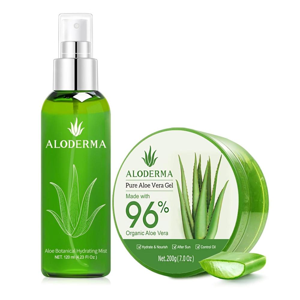 image:imageAloderma Aloe Hydrating Set  Botanical Hydrating Mist Aloe Vera Gel