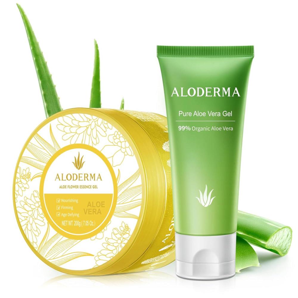 image:imageAloderma Aloe Vera Gel Set 2 Pack Aloe Flower Essence Gel 45g Aloe Gel