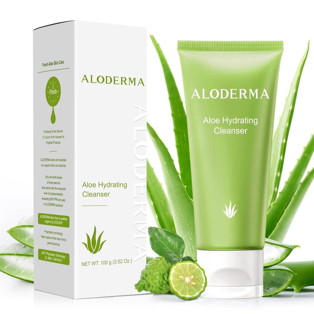 image:imageAloderma Soothing Cleanser for Sensitive Skin Made with 76 Organic Aloe Vera and Allantoin to Calm amp Gently Cleanse Damaged Skin 35ozHydrating