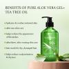 Aloderma Aloe Vera Gel Set 2 Pack – Aloe Flower Essence Gel, Aloe Vera Gel + Tea Tree Oil