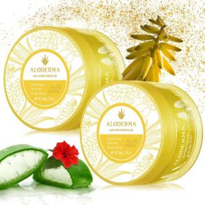 Aloderma Age-Defying 24K Gold Leaf Aloe Flower Essence Gel, Made within 12 Hours of Harvest – Luxurious Aloe Gel with Allantoin & Hyaluronic Acid for a Glowing, Shimmering, Youthful Complexion, 7oz(7 Ounce (Pack of 2))