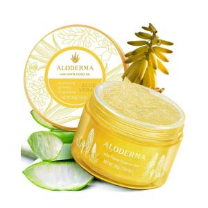 Aloderma Age-Defying 24K Gold Leaf Aloe Flower Essence Gel, Made within 12 Hours of Harvest – Luxurious Aloe Gel with Allantoin & Hyaluronic Acid for a Glowing, Shimmering, Youthful Complexion, 7oz(7 Ounce (Pack of 1))