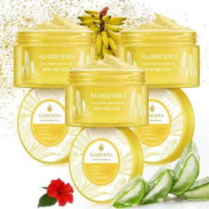 Aloderma Age-Defying 24K Gold Leaf Aloe Flower Essence Gel, Made within 12 Hours of Harvest – Luxurious Aloe Gel with Allantoin & Hyaluronic Acid for a Glowing, Shimmering, Youthful Complexion, 7oz(7 Ounce (Pack of 3))