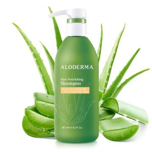 Aloderma Aloe Nourishing Body Wash 16oz – Fresh, Organic Aloe Vera Based (No Water Added) For All Skin Types + Moisturizing Shea Butter & Allantoin for Naturally Soft, Hydrated, & Nourished Skin(Shampoo – Nourishing)