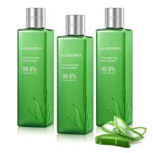 Aloderma Fresh Aloe Vera Face Hydrator Made with 99.8% Organic Aloe Vera Within 12 Hours of Harvest – No Thickeners Great for Acne Prone & Sensitive Skin Repair, Scalp, & Hair 240ml(3)