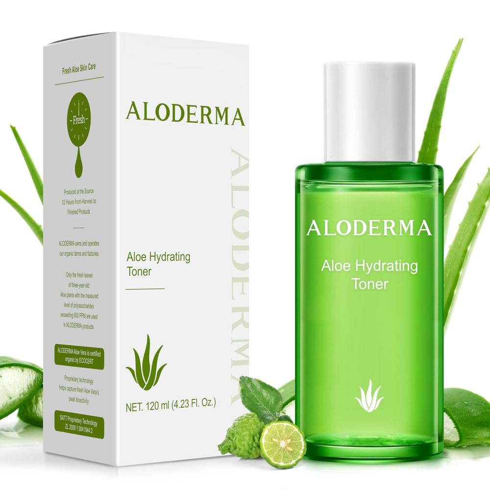 image:imageAloderma Aloe Brightening Face Toner Made with Organic Aloe Vera Juice  Naturally formulated with Hyaluronic Acid amp Niacinamide to Refine Skin Tone and Brighten Skin AlcoholFree 42ozHydrating