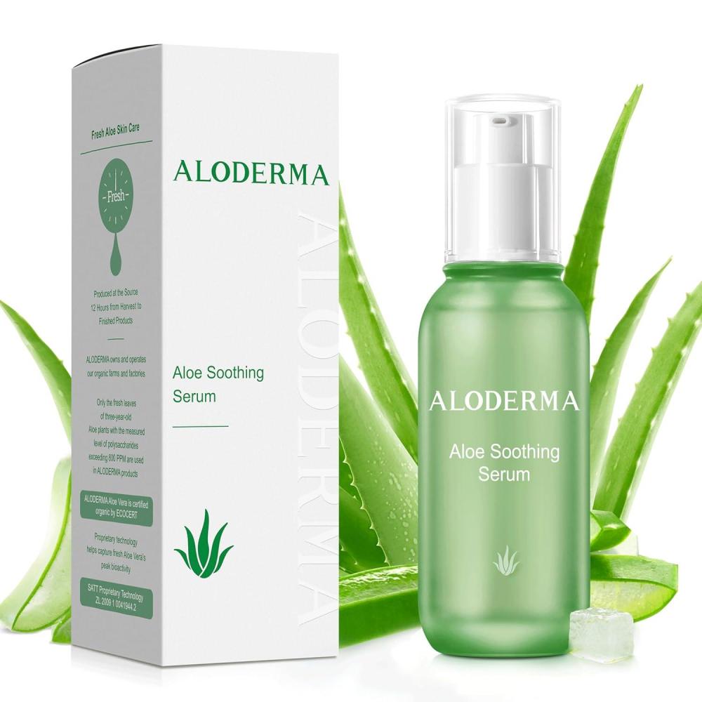 image:imageAloderma Aloe Brightening Serum for Face Made with 65 Organic Aloe Vera Niacinamide amp Vitamin C for Bright Luminous Skin Natural Serum to Hydrate amp Revitalize Dull Tired Skin 17ozSoothing