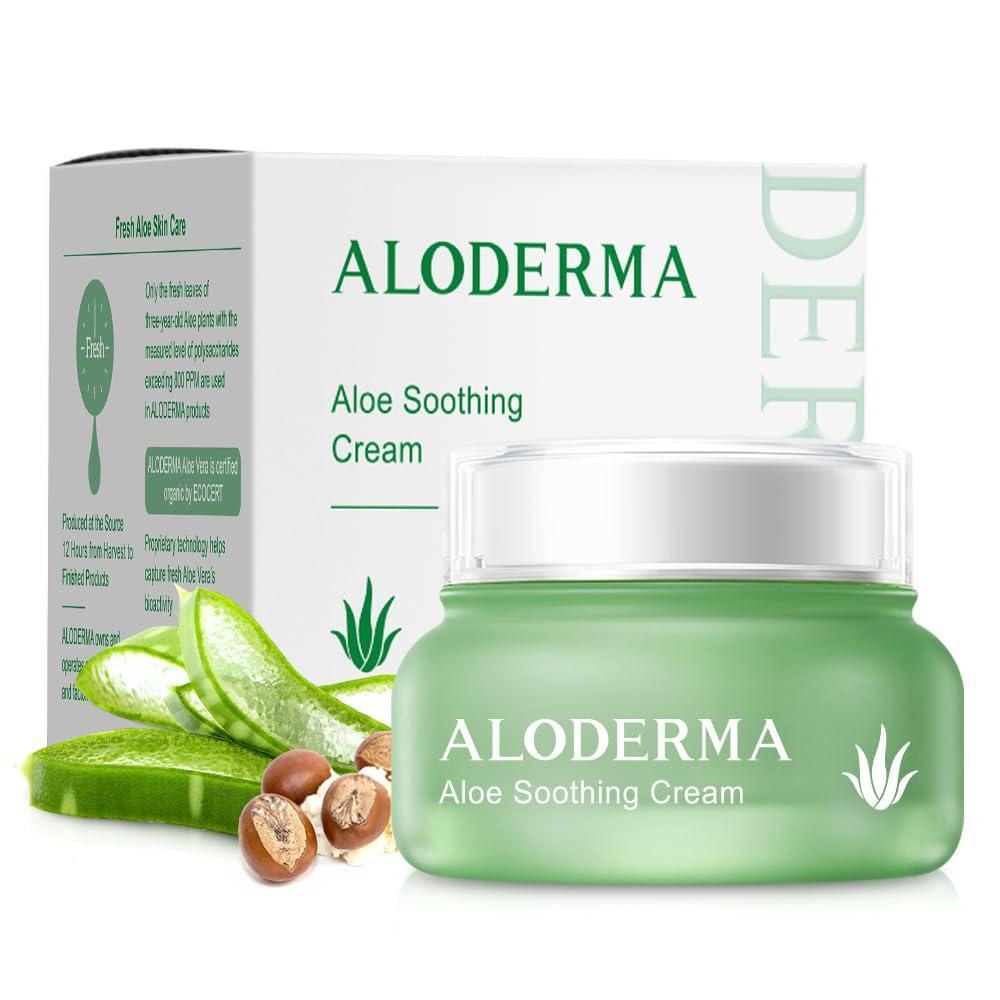 image:imageAloderma Firming Cream for Face and Neck with 62 Organic Aloe Vera  Firming Face Cream with Hyaluronic Acid amp Carnosine  Natural Renewing Aloe Face Cream  Instantly Hydrate amp Plump Skin 17ozSoothing