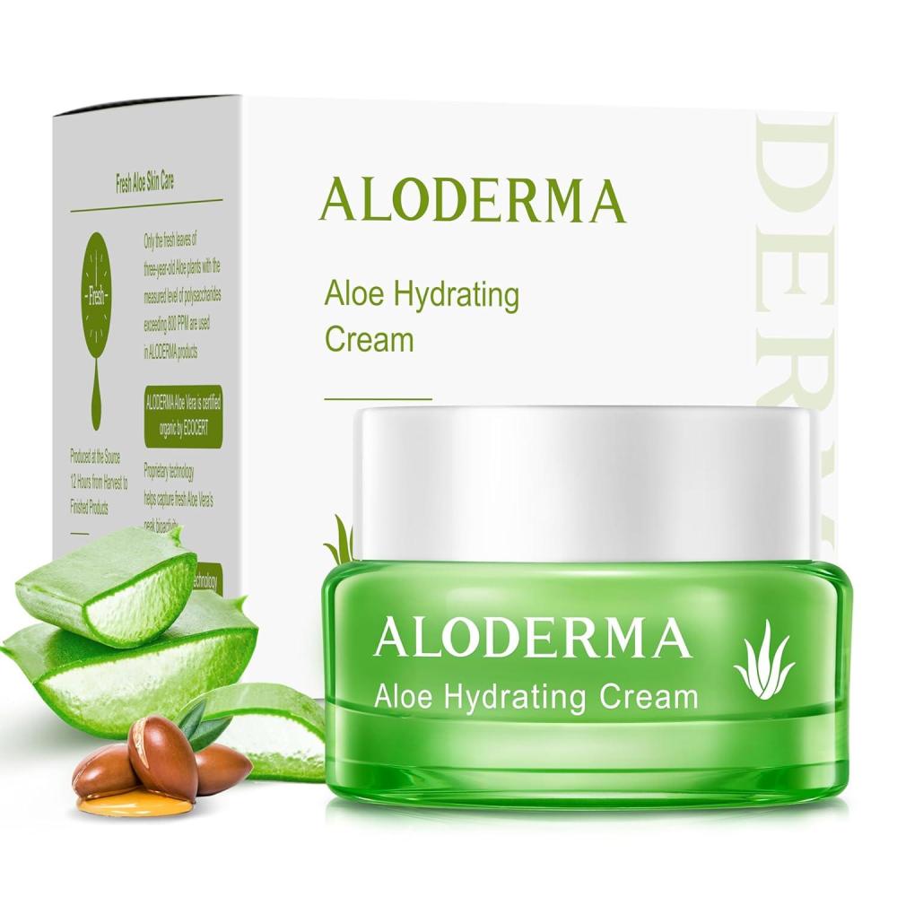 image:imageAloderma Firming Cream for Face and Neck with 62 Organic Aloe Vera  Firming Face Cream with Hyaluronic Acid amp Carnosine  Natural Renewing Aloe Face Cream  Instantly Hydrate amp Plump Skin 17ozHydrating