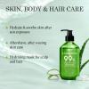 Aloderma 99% Organic Pure Aloe Vera Gel Made within 12 Hours of Harvest, 17.6oz Value Pump, Lightweight Non-Sticky Aloe Vera Gel for Sunburn Relief, Natural, Soothing Aloe Vera for Face & Hair(17.6 Fl Oz (Pack of 1))