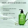 Aloderma 99% Organic Pure Aloe Vera Gel Made within 12 Hours of Harvest, 17.6oz Value Pump, Lightweight Non-Sticky Aloe Vera Gel for Sunburn Relief, Natural, Soothing Aloe Vera for Face & Hair(17.6 Fl Oz (Pack of 6))