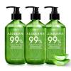 Aloderma 99% Organic Pure Aloe Vera Gel Made within 12 Hours of Harvest, 17.6oz Value Pump, Lightweight Non-Sticky Aloe Vera Gel for Sunburn Relief, Natural, Soothing Aloe Vera for Face & Hair(17.6 Fl Oz (Pack of 3))