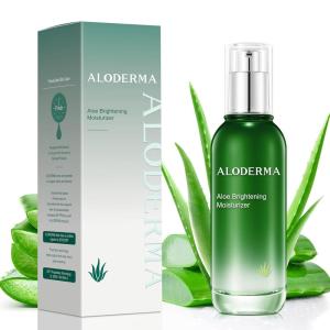 Aloderma Aloe Vera Firming Facial Moisturizer with 72% Organic Ingredients – Nourishing & Replenishing – Natural Face Lotion for Aging Skin – Smooths the Appearance of Fine Lines & Wrinkles, 3.5oz(Brightening)