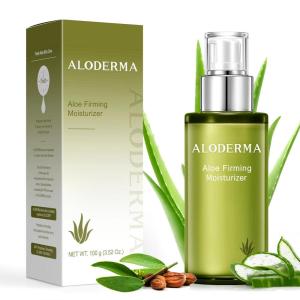 Aloderma Aloe Vera Firming Facial Moisturizer with 72% Organic Ingredients – Nourishing & Replenishing – Natural Face Lotion for Aging Skin – Smooths the Appearance of Fine Lines & Wrinkles, 3.5oz(Firming)