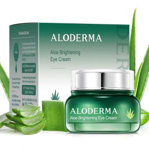 Aloderma Firming Cream for Face and Neck with 62% Organic Aloe Vera – Firming Face Cream with Hyaluronic Acid & Carnosine – Natural Renewing Aloe Face Cream – Instantly Hydrate & Plump Skin, 1.7oz(Brightening Eye Cream)
