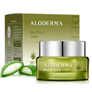 Aloderma Firming Cream for Face and Neck with 62% Organic Aloe Vera – Firming Face Cream with Hyaluronic Acid & Carnosine – Natural Renewing Aloe Face Cream – Instantly Hydrate & Plump Skin, 1.7oz(Firming)