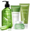 Aloderma Essential Aloe Clearing Set – 4 Pieces – Cleanser, Soothing Cream, Aloe Vera Gel with Tea Tree Oil and Aloe Clearing Gel