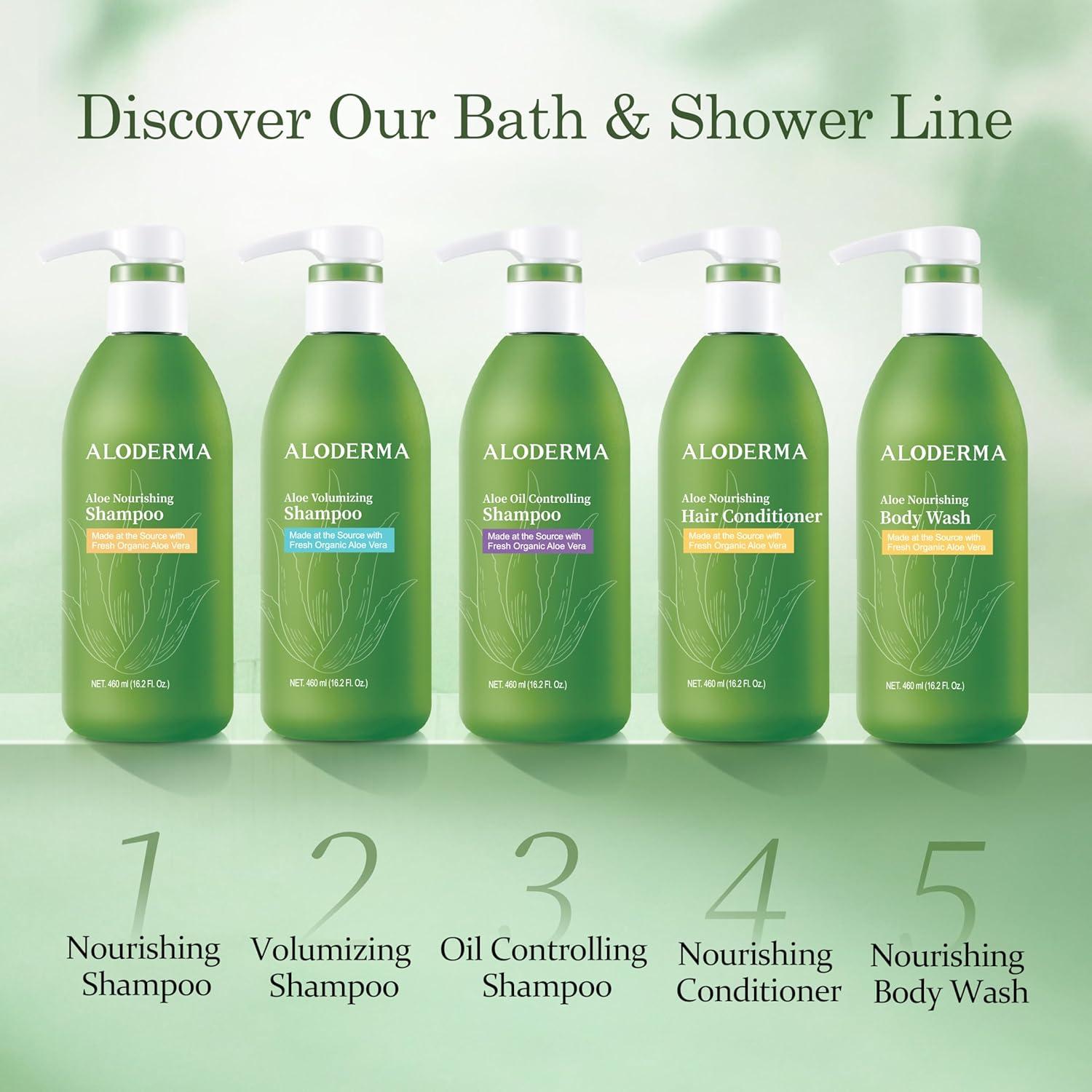 image:imageAloderma Aloe Shower Set Nourishing Body Wash Hydrating Facial Cleanser Refreshing Soothing Hydrating