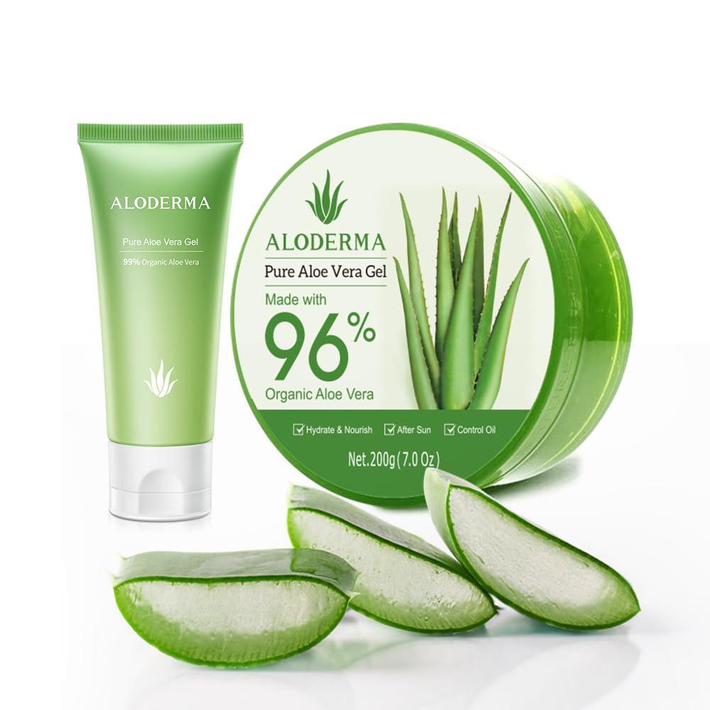 image:imageAll Purpose Aloe Vera Gels Set  3 Pack  2pcs x 200g Aloe Vera Gel amp 45g Aloe Vera Gel Travel Size