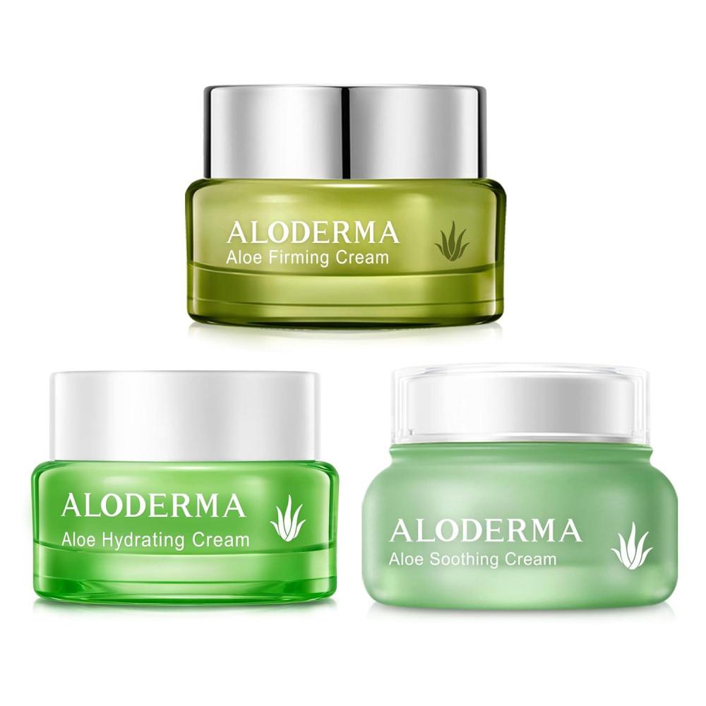 image:imageAloderma Aloe Face Cream Set 3 pieces  Hydrating Cream Firming Cream Soothing Cream