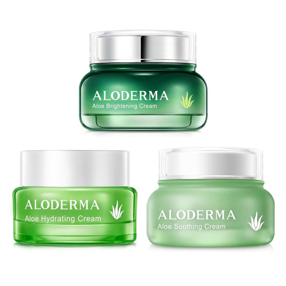 image:imageAloderma Aloe Face Cream Set 3 pieces  Hydrating Cream Soothing Cream Brightening Cream