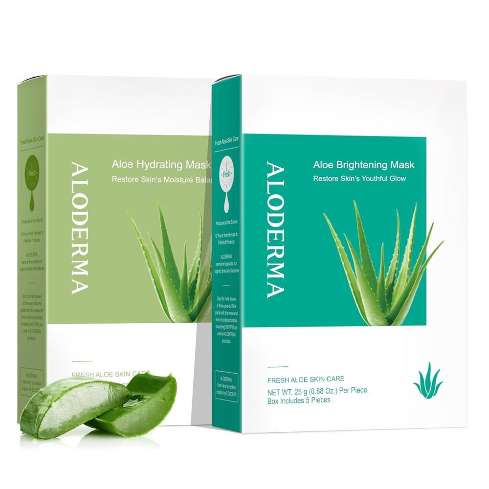 image:imageAloderma Aloe Sheet Mask 2 Pack  Hydrating Mask Brightening Mask