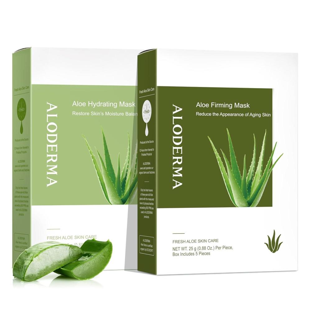 image:imageAloderma Aloe Sheet Mask 2 Pack  Hydrating Mask Firming Mask