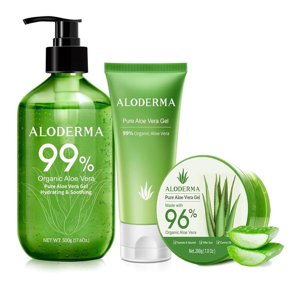image:imageAloderma Aloe Vera Gel Set 3 Pieces  500g Aloe Vera Gel 200g Aloe Vera Gel 114g Aloe Vera Gel