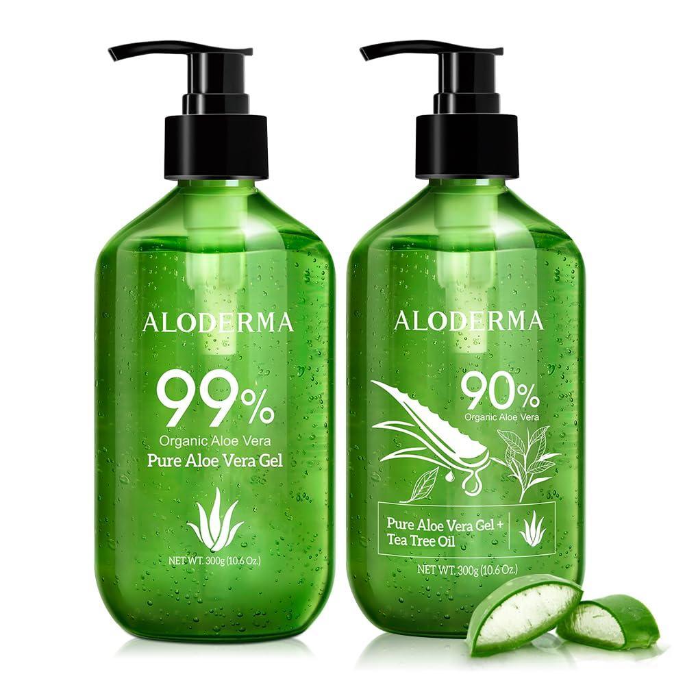 image:imageAloderma Aloe Vera Gels Set 2 Pieces  300g Aloe Vera Gel 300g Aloe Vera Gel  Tea Tree Oil  Hydrating Soothing Moisturizing
