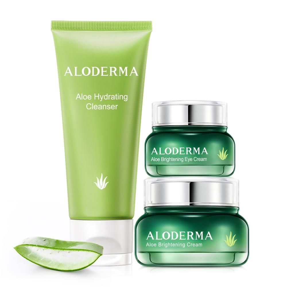 image:imageAloderma Travel Size Brightening Set  3 Pack  Cleanser Face Cream Eye Cream