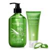 Aloderma Aloe Vera Gels Set, 2 Pieces – 300g Aloe Vera Gel + Tea Tree Oil, 45g Aloe Vera Gel – Hydrating, Moisturizing