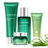 Aloderma Essential Aloe Brightening Skin Care Set – 5 Pieces – Gel, Cleanser, Toner, Cream x2pcs