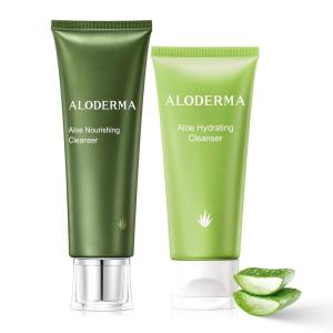 Aloderma Aloe Cleanser Set, 2 Pieces – Hydrating Cleanser, Nourishing Cleanser