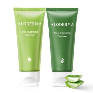 Aloderma Aloe Cleanser Set, 2 Pieces – Hydrating Cleanser, Soothing Cleanser