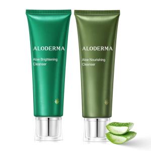 Aloderma Aloe Cleanser Set, 2 Pieces – Nourishing Cleanser, Brightening Face Wash