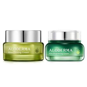 Aloderma Aloe Face Cream Set, 2 pieces – Brightening Cream, Firming Cream