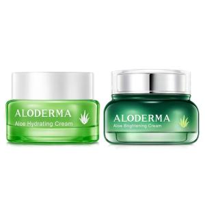 Aloderma Aloe Face Cream Set, 2 pieces – Hydrating Cream, Brightening Cream