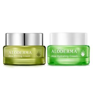 Aloderma Aloe Face Cream Set, 2 pieces – Hydrating Cream, Firming Cream
