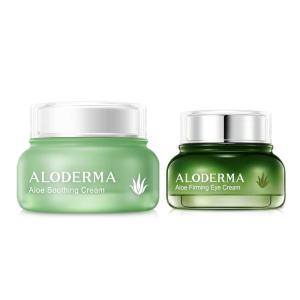 Aloderma Aloe Face Cream Set, 2 pieces – Soothing Cream, Firming Eye Cream