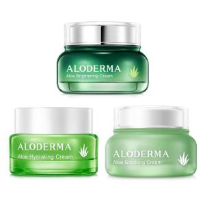 Aloderma Aloe Face Cream Set, 3 pieces – Hydrating Cream, Soothing Cream, Brightening Cream