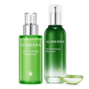 Aloderma Aloe Face Moisturizer Set, 2 Pieces – Hydrating Moisturizer, Brightening Face Lotion