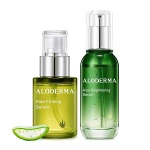 Aloderma Aloe Face Serums Set, 2 Pieces – Firming Serum, Brightening Serum