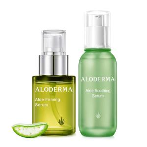 Aloderma Aloe Face Serums Set, 4 Pieces – Firming Serum, Soothing Serum