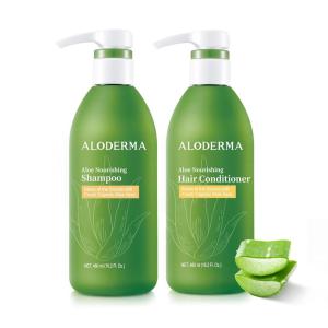 Aloderma Aloe Nourishing Hair Care Set – Nourishing Shampoo & Conditioner – Strengthening, Damage Control – All Hair Types
